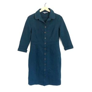 Boden Teal Button- Up Jacket - 8R